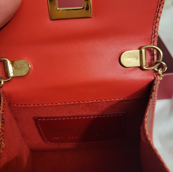 Authentic Salvatore Ferragamo mini python sling /belt bag. - Picture 9 of 13